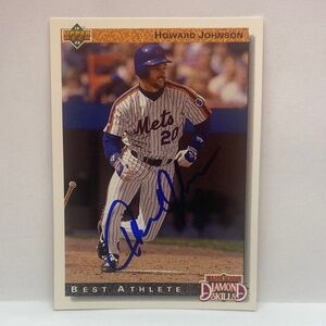 1992 Upper Deck Howard Johnson Mets #720 In Person Auto (070)